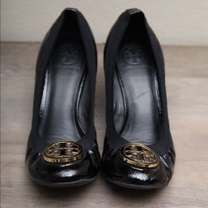 Black Tory Burch Caroline Wedges
